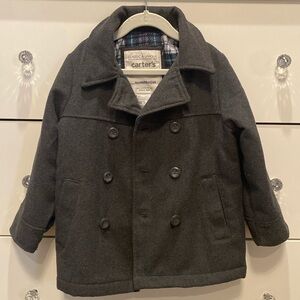 Carter’s Boy’s Grey Double Breasted Pea Coat